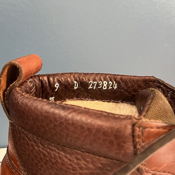 L.L. Bean East Point Men\'s Brown Leather Boots Size 9 D RN71341 Shearling Lined main image 11